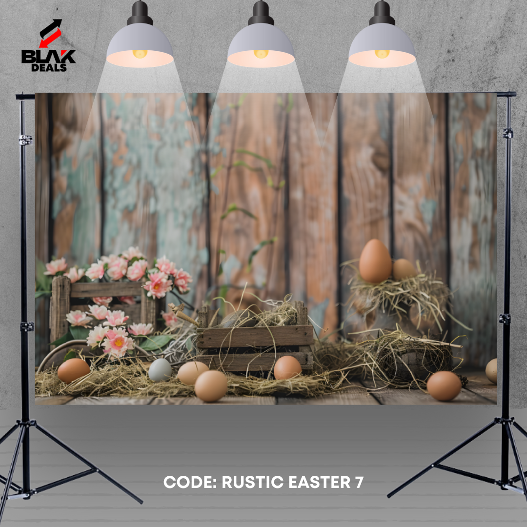 Rustic Easter Newborn Toddler Kids Photography Backdrop Photoshoot | BLAK Deals