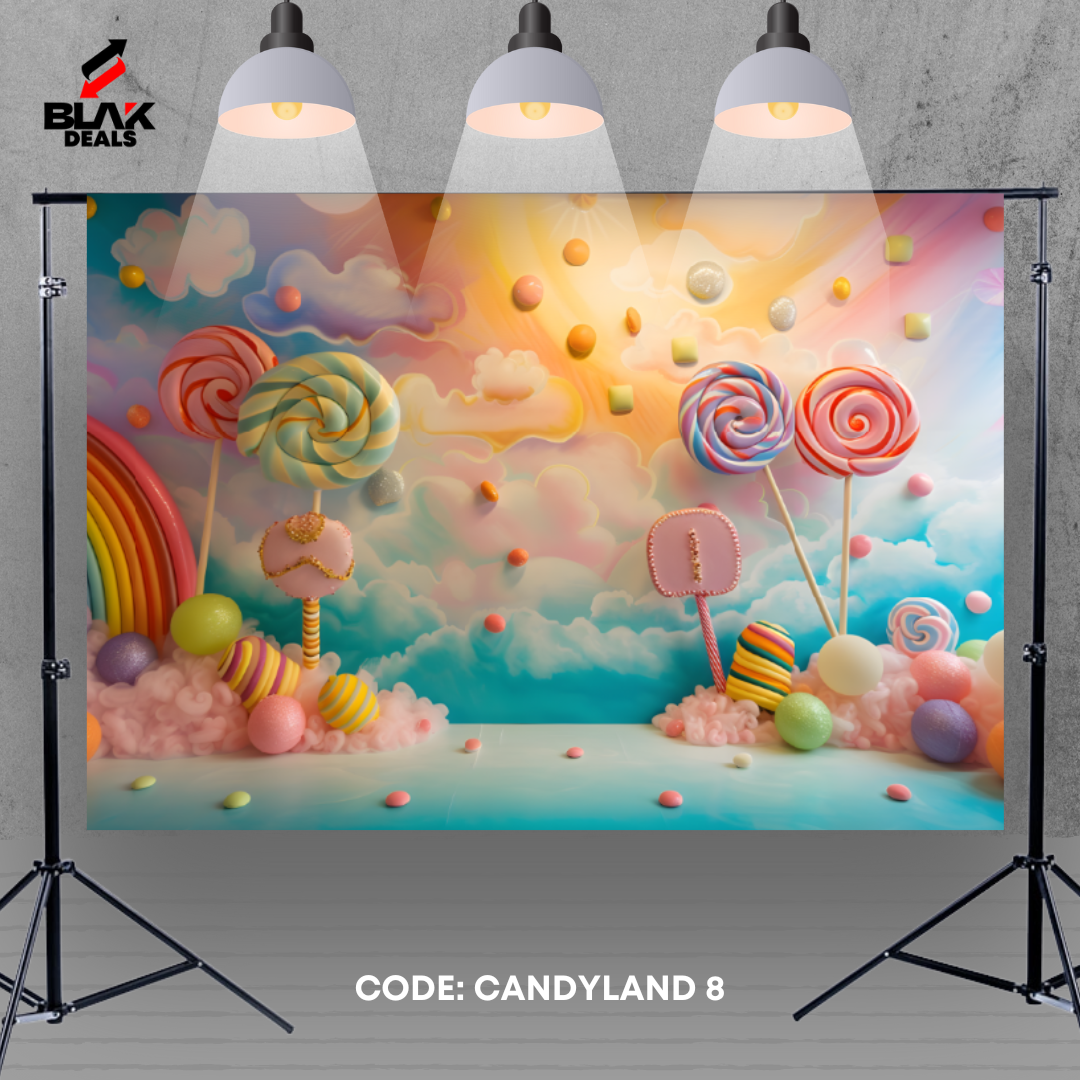 Candyland Kids Toddler Newborn Photography Backdrop Photoshoot | BLAK Deals