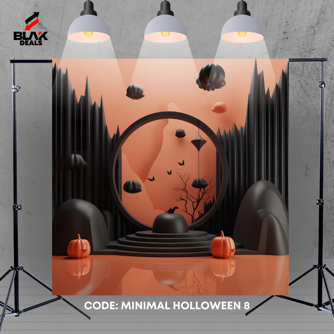 Minamalistic Halloween Photography Backdrop Photoshoot | BLAK Deals