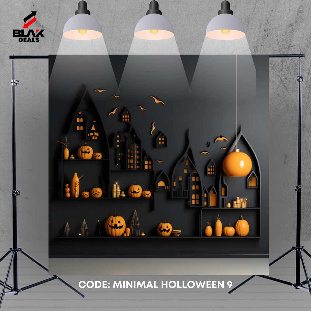 Minamalistic Halloween Photography Backdrop Photoshoot | BLAK Deals