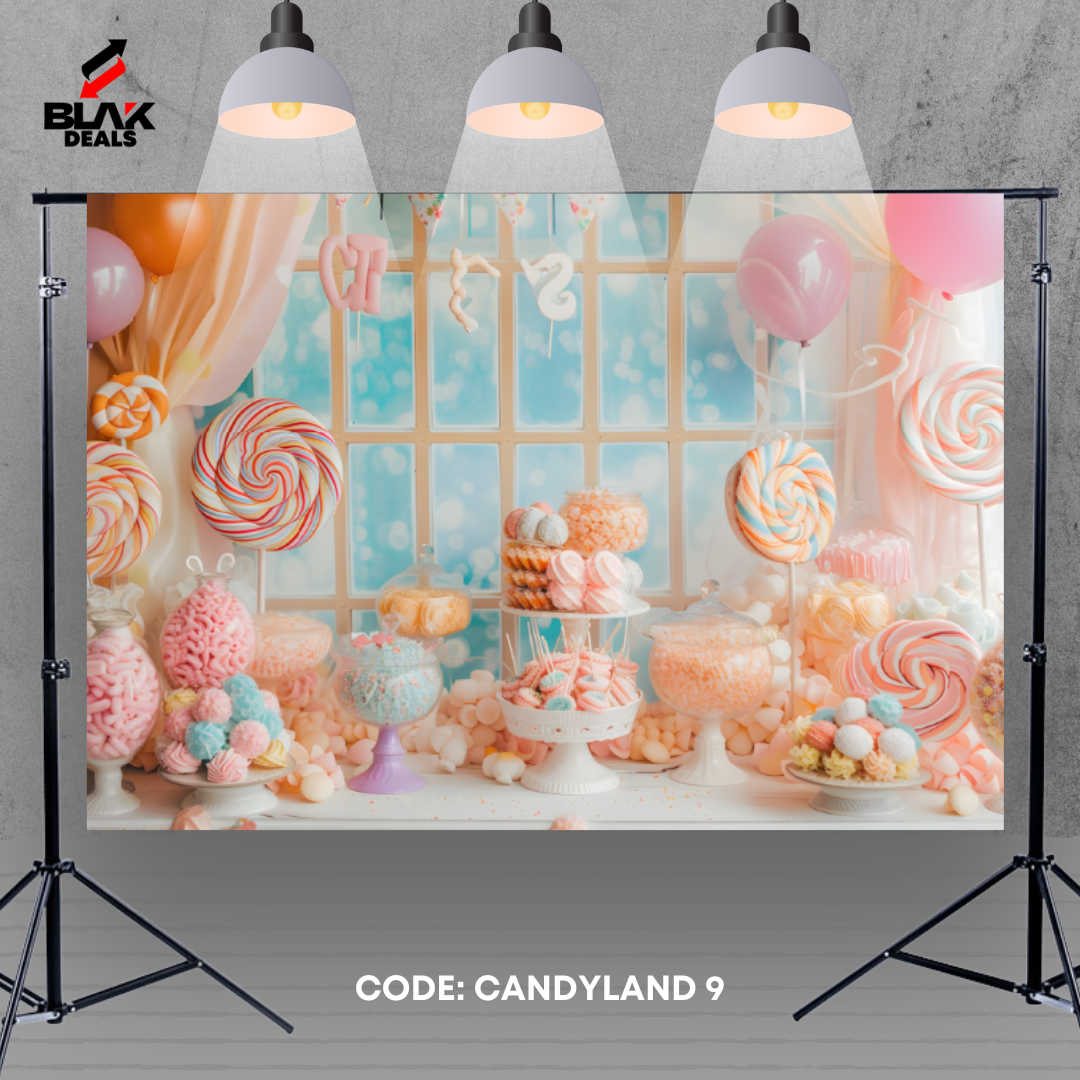 Candyland Kids Toddler Newborn Photography Backdrop Photoshoot | BLAK Deals