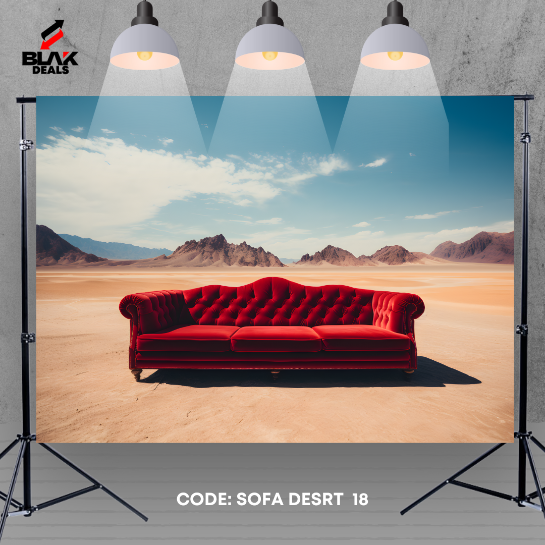 Red Sofa in the Desert Family Maternity Couple Portrait Photography Backdrop Photoshoot | BLAK Deals