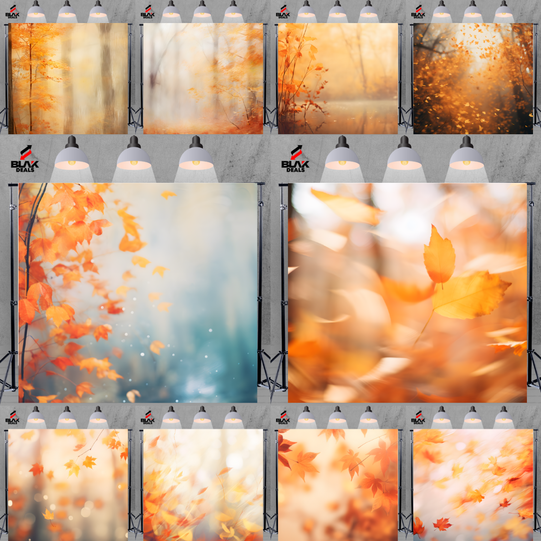 Autumn Textures Family Maternity Couple Fall Photography Backdrop Photoshoot | BLAK Deals