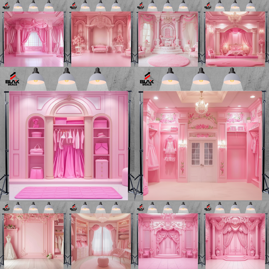 Barbie Pink Room Kids Newborn Toddler Portrait Photography Backdrop Photoshoot | BLAK Deals