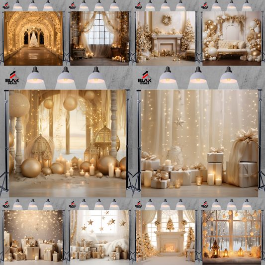 Beige Christmas Family Couple Photography Backdrop Photoshoot | BLAK Deals