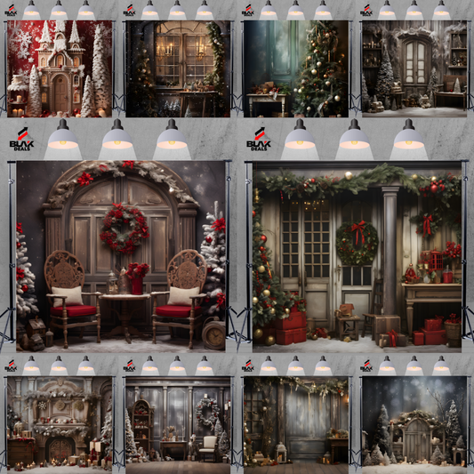 Christmas Family Couple Photography Backdrop Photoshoot | BLAK Deals