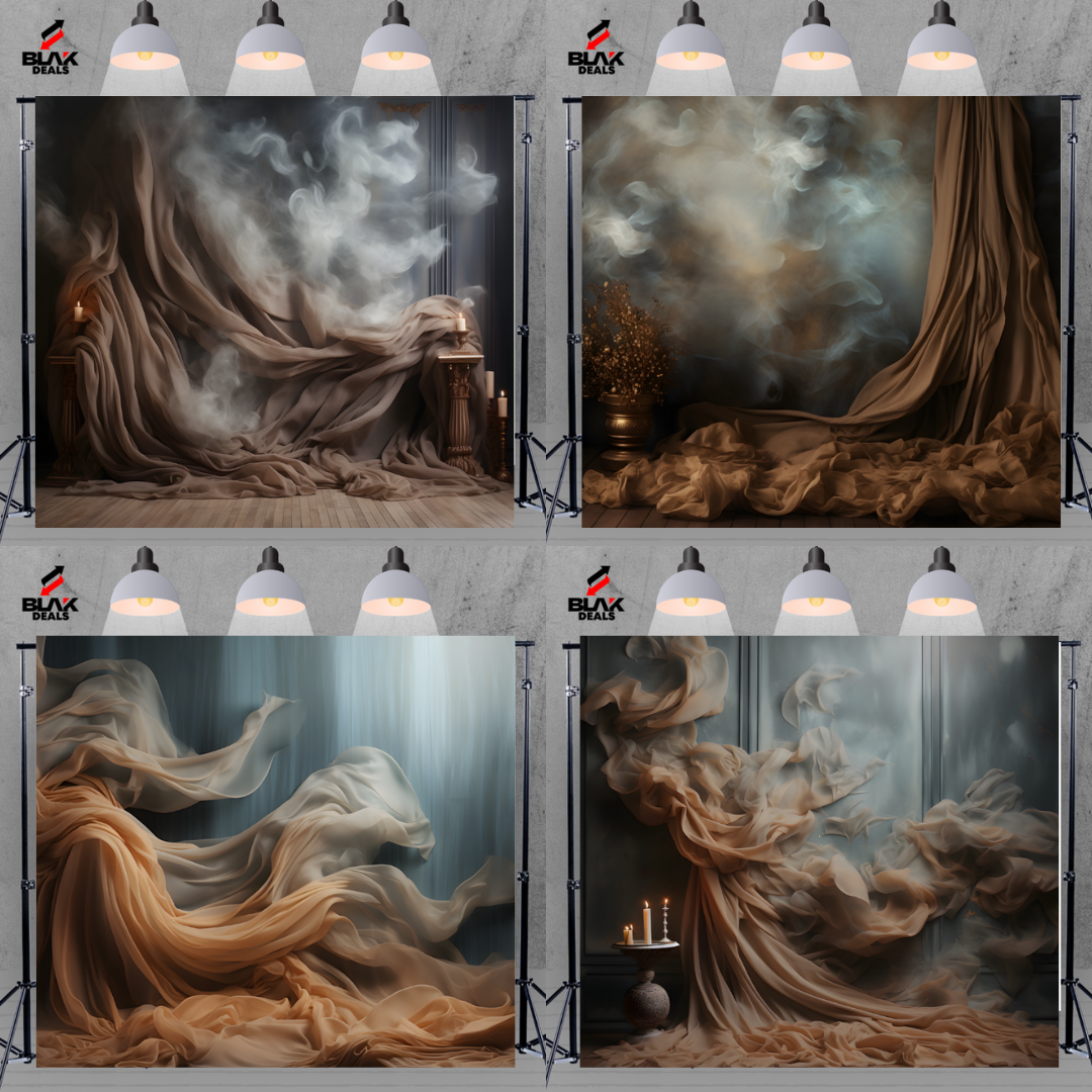 Brown Flowing Drapes Family Couple Maternity  Brown Photography Backdrop Photoshoot | BLAK Deals