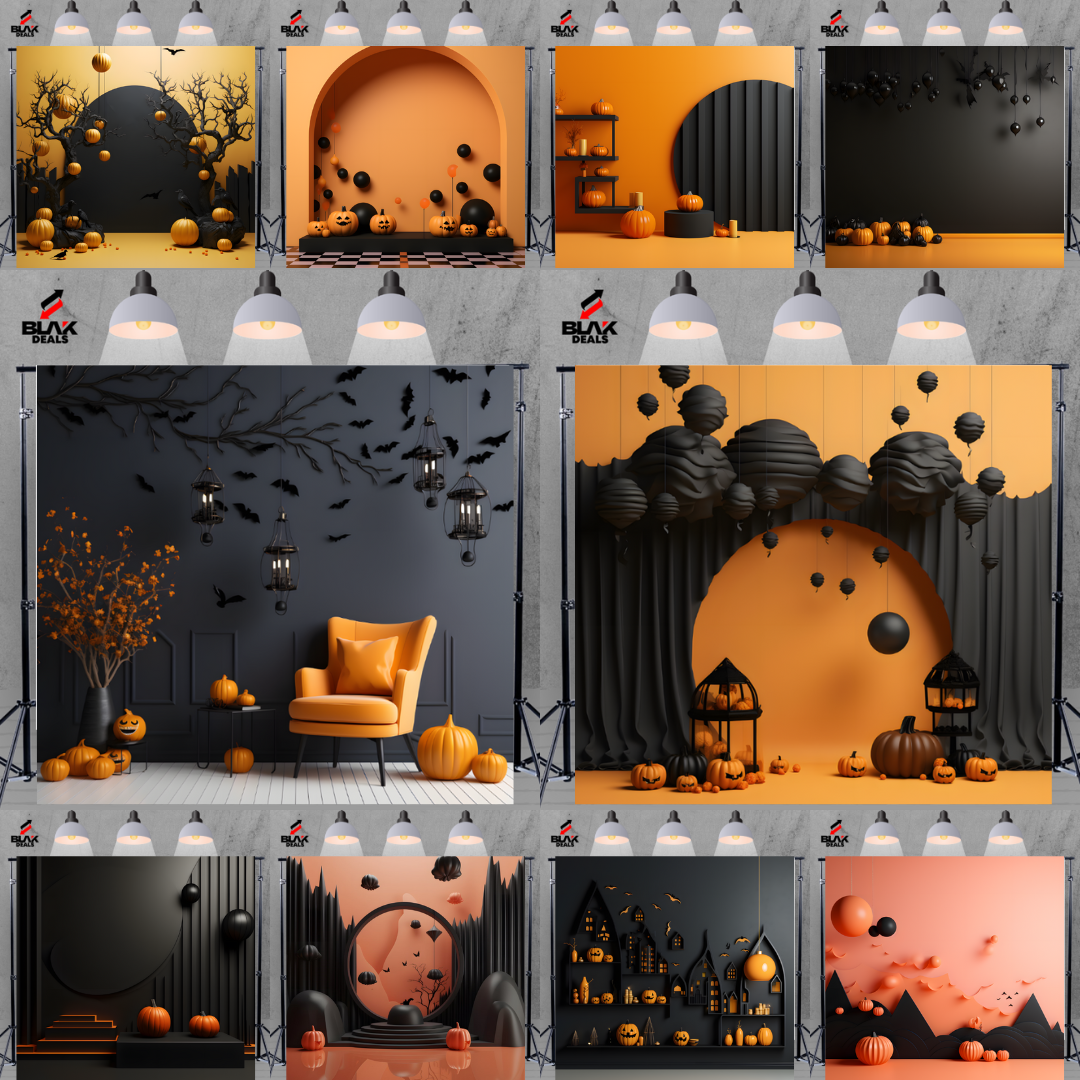 Minamalistic Halloween Photography Backdrop Photoshoot | BLAK Deals