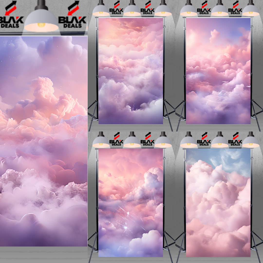 Purple Pink Heaven Clouds Maternity Portrait Photography Backdrop Photoshoot | BLAK Deals